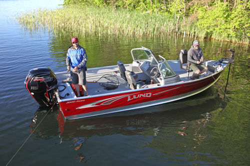 Runabout fuoribordo - 2000 ALASKAN - Lund - con dual console / da pesca / da caccia