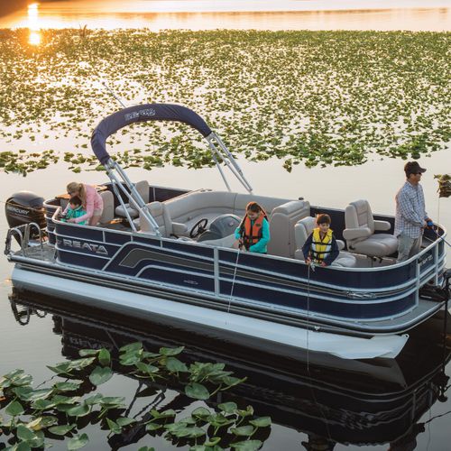 Pontoon boat fuoribordo - 220F - Ranger Boats - open / con console laterale / da pesca sportiva