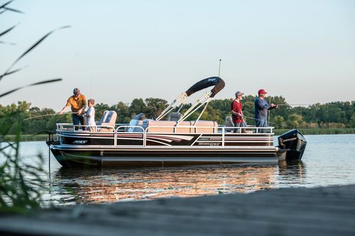 Pontoon boat fuoribordo - 223F - Ranger Boats - open / con console laterale / da pesca sportiva