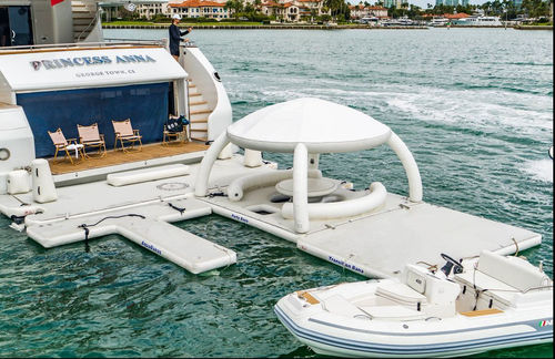 Gioco acquatico con piattaforma - Push Off Bana™ - Flat - AquaBanas - per base turistica sportiva / gonfiabile