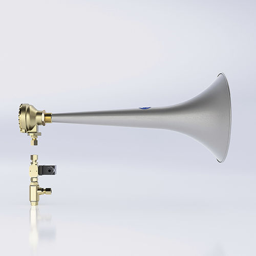 Tromba pneumatica - Makrofon M75F/260 HVEF - ZÖLLNER Signal GmbH - per navi > 75 m e < 200 m / IP56 / di emergenza