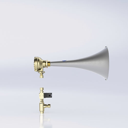 Tromba pneumatica - Makrofon M75F/370 HVEF - ZÖLLNER Signal GmbH - per navi > 20 m e < 75 m / IP56 / di emergenza