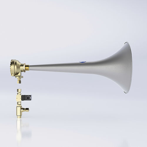 Tromba pneumatica - Makrofon M75F/260 HVEF - ZÖLLNER Signal GmbH - per navi > 20 m e < 75 m / IP56 / di emergenza