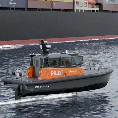 Barca professionale pilotina - EF-12 - Artemis Technologies - entrobordo / con scafo rigido / con foil
