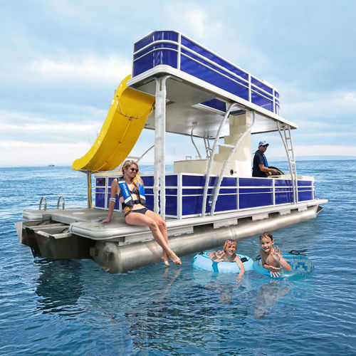 Pontoon boat fuoribordo - series-26ft - Kinocean® Boat - in alluminio