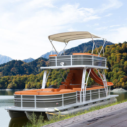Pontoon boat fuoribordo - series-30ft - Kinocean® Boat - tri-tube / open / sportivo