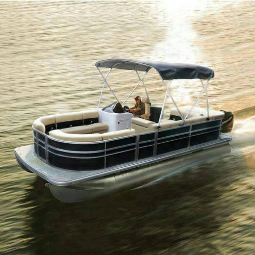 Pontoon boat fuoribordo - series-19ft - Kinocean® Boat - elettrico / open / con prendisole