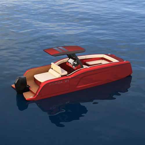 Barca open catamarano - Fx1 - Forza X1 - fuoribordo / elettrica / con console centrale