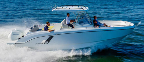 Cabin-cruiser fuoribordo - Flyer 9 SPACEdeck - Bénéteau Motorboats - bimotore / open / con console centrale