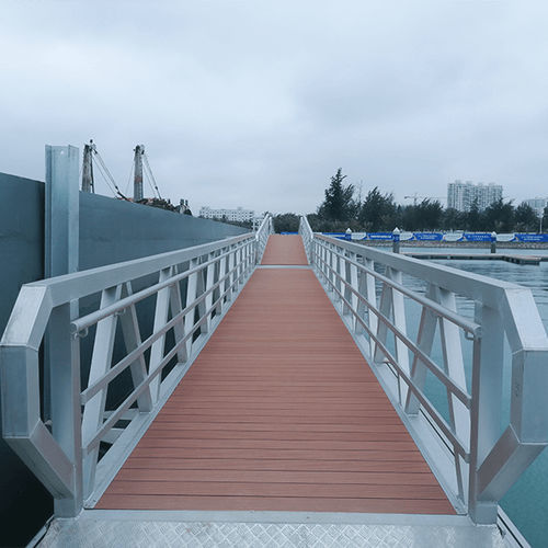 Passerella per pontile - Hong Kong Horizon Marine Industry Co. Limited - in lega d'alluminio / con corrimano / su misura