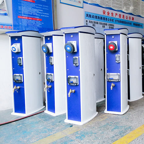 Colonnina con illuminazione incorporata - Hong Kong Horizon Marine Industry Co. Limited - di distribuzione elettrica / di distribuzione di acqua / per pontile