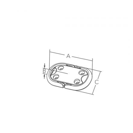 Golfare articolata - Foldaway Pad Eye - Marine Town Inc. - per montaggio a filo / per barca