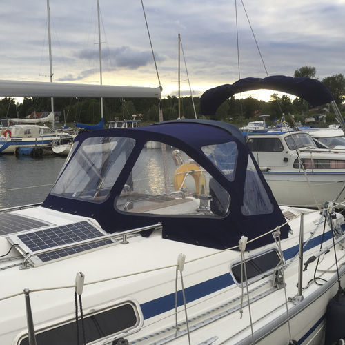 Capote di tuga per barca a vela - Bavaria 31 - KAPELL ANNAT - per cabina di pilotaggio / con struttura in acciaio inossidabile / blu