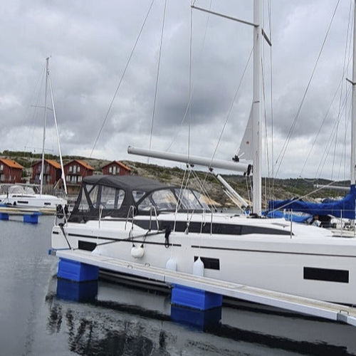 Capote di tuga per barca a vela - Bavaria C38 - KAPELL ANNAT - per cabina di pilotaggio / con struttura in acciaio inossidabile / nera
