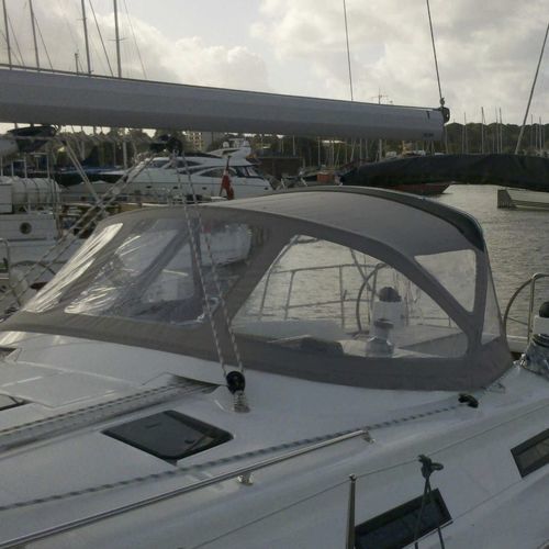Capote di tuga per barca a vela - Bavaria 40 - KAPELL ANNAT - per cabina di pilotaggio / con struttura in acciaio inossidabile / grigia