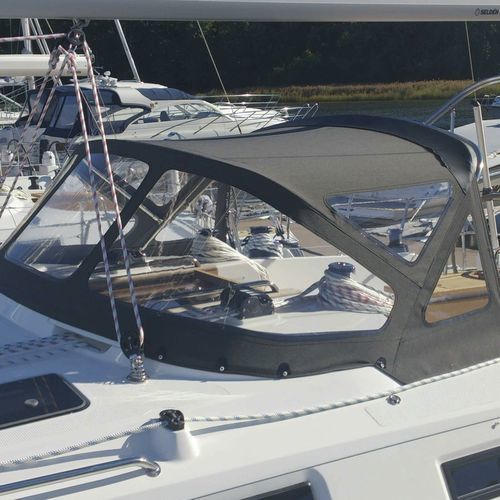 Capote di tuga per barca a vela - Bavaria 41 - KAPELL ANNAT - per cabina di pilotaggio / con struttura in acciaio inossidabile / nera