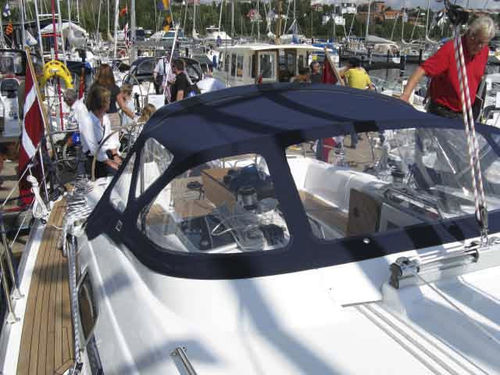 Capote di tuga per barca a vela - Bavaria 43 - KAPELL ANNAT - per cabina di pilotaggio / con struttura in acciaio inossidabile / nera