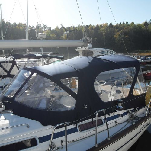 Capote di tuga per barca a vela - Bavaria 44 - KAPELL ANNAT - per cabina di pilotaggio / con struttura in acciaio inossidabile / blu