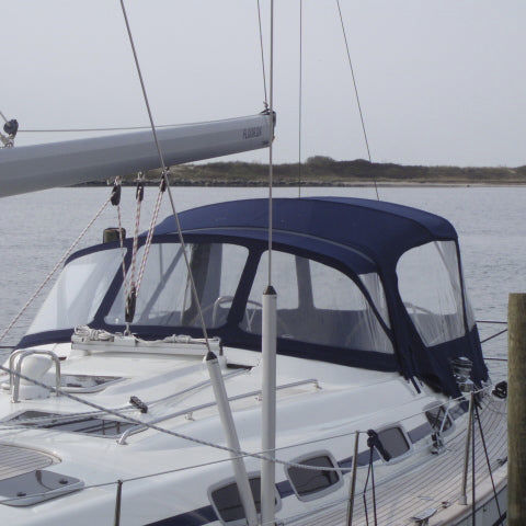 Capote di tuga per barca a vela - Bavaria 46 - KAPELL ANNAT - per cabina di pilotaggio / con struttura in acciaio inossidabile / blu