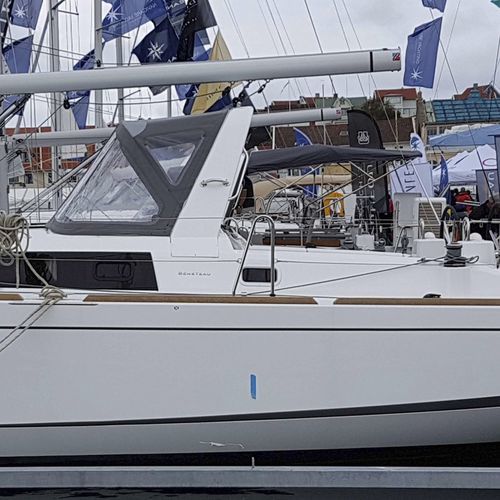 Capote di tuga per barca a vela - Oceanis 38 - KAPELL ANNAT - per cabina di pilotaggio / con struttura in acciaio inossidabile / grigia