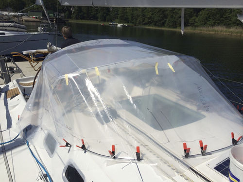 Capote di tuga per barca a vela - First 40.7 - KAPELL ANNAT - per cabina di pilotaggio / con struttura in acciaio inossidabile / marrone
