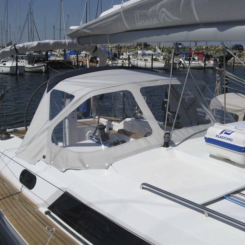 Capote di tuga per barca a vela - 350 - KAPELL ANNAT - per cabina di pilotaggio / con struttura in acciaio inossidabile / grigia