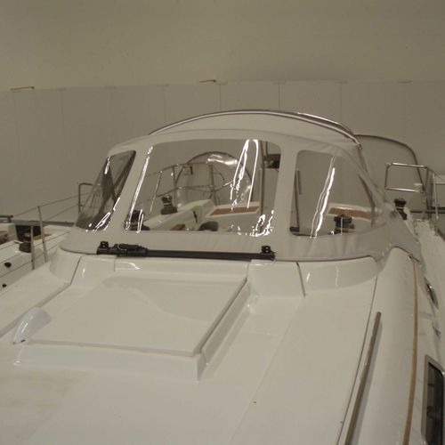 Capote di tuga per barca a vela - 370 - KAPELL ANNAT - per cabina di pilotaggio / con struttura in acciaio inossidabile / bianca
