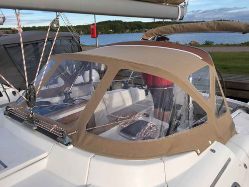 Capote di tuga per barca a vela - 400  - KAPELL ANNAT - per cabina di pilotaggio / con struttura in acciaio inossidabile / marrone
