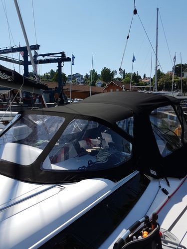 Capote di tuga per yacht - Dehler 38 13 - KAPELL ANNAT - per cabina di pilotaggio / con struttura in acciaio inossidabile / nera