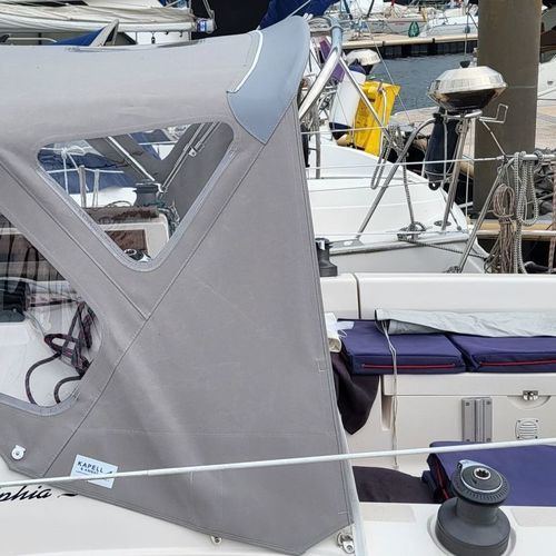 Capote di tuga per barca a vela - Delphia 29.2 - KAPELL ANNAT - per cabina di pilotaggio / con struttura in acciaio inossidabile / grigia