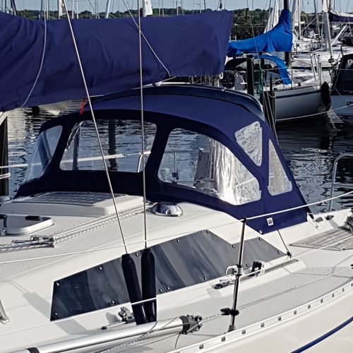 Capote di tuga per barca - Maxi 999 - KAPELL ANNAT - per cabina di pilotaggio / con struttura in acciaio inossidabile / blu