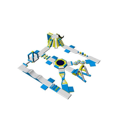 Gioco acquatico scivolo - 36mL*36mW - RPG s.r.l. - con piattaforma / parco / scala