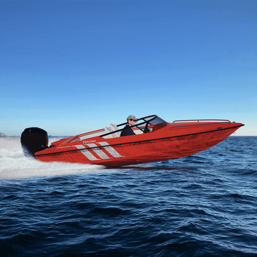 Runabout fuoribordo - 14 GTO - Fletcher Boats - con dual console / open / da sci nautico
