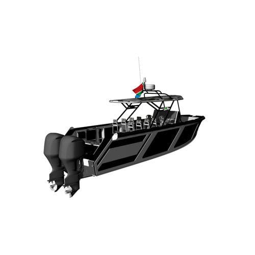 Barca professionale patrol boat - Blackout 9500 - KND Naval Design - fuoribordo / in PEHD / con scafo rigido