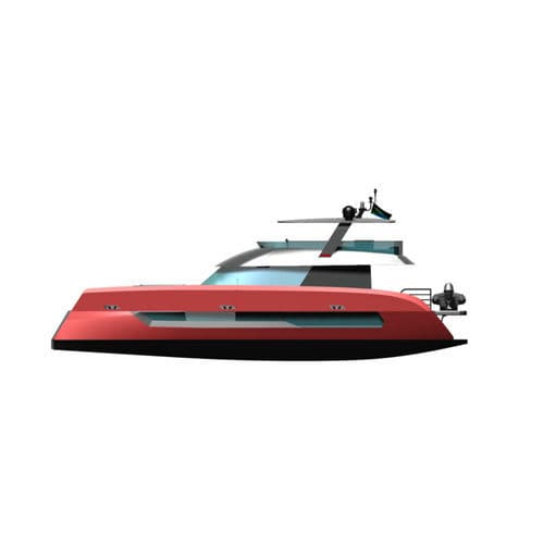 Motor-yacht catamarano a motore - Majestic R6 - KND Naval Design - da crociera / con fly / POD drive