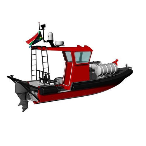 Barca professionale motobarcapompa - Navigator 6  - KND Naval Design - fuoribordo / in alluminio / con scafo rigido