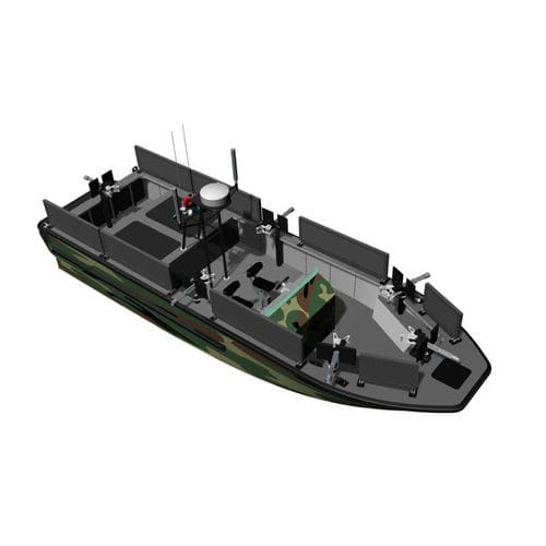 Barca professionale patrol boat - SHADOWHAWK 10 RR - KND Naval Design - entrobordo a idrogetto / in alluminio / con scafo rigido