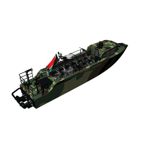 Barca professionale patrol boat - SHADOWHAWK 12 - KND Naval Design - entrobordo a idrogetto / in alluminio / con scafo rigido