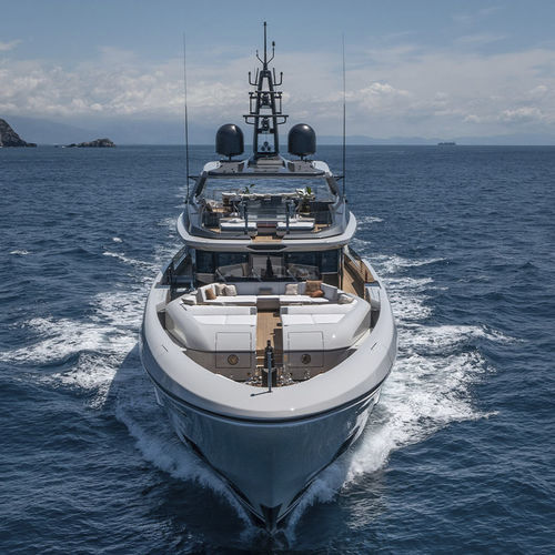 Mega-yacht da crociera - T52 - Baglietto spa - raised pilothouse / ibrido / in acciaio