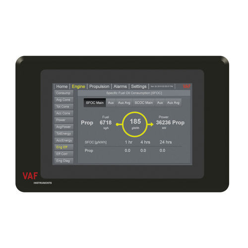 Quadro di controllo per nave - PEM-4 - VAF Instruments B.V. - per serbatoio di carburante / per propulsione / touch screen