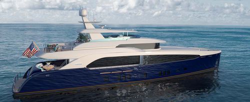 Super-yacht da crociera - 112' RPH - Burger Boat Company - raised pilothouse / con 4 cabine / con scafo dislocante