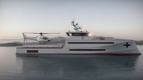 Super-yacht da crociera - 35.00 - Brythonic Yachts - con cabina di pilotaggio / in acciaio / con eliporto