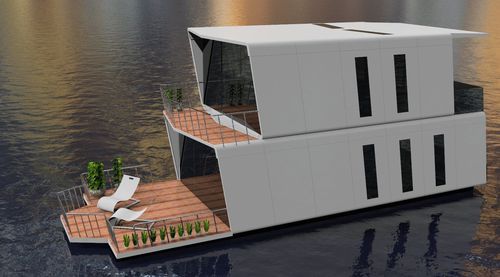 Barca a motore house-boat catamarano - Brythonic Yachts - entrobordo / con 4 cabine