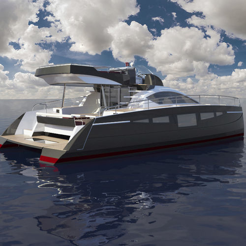Cabinato catamarano - C-Cat 40 PWR - Comar Yachts - entrobordo / bimotore / con fly