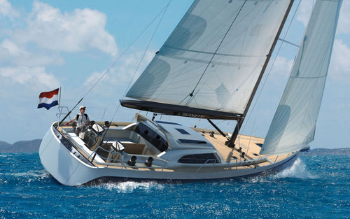 Sailing-yacht da crociera - AXONITE 57 - KM Yachtbuilders - con 3 cabine / con poppa aperta / in alluminio