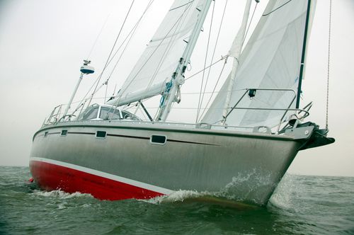Barca a vela da crociera - Stadtship 47 MOHEA - KM Yachtbuilders - in alluminio / con doppio timone a ruota / su misura