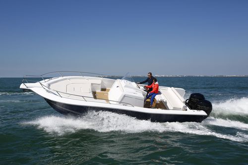 Barca open fuoribordo - 300 CC Origin - White-shark - bimotore / con console centrale / max. 7 persone