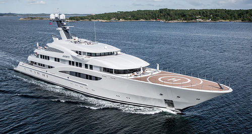 Mega-yacht da crociera - AMATASIA - Lurssen Yachts - tradizionale / raised pilothouse / con eliporto