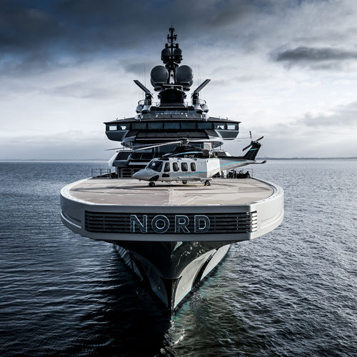 Mega-yacht da crociera - NORD - Lurssen Yachts - raised pilothouse / con eliporto
