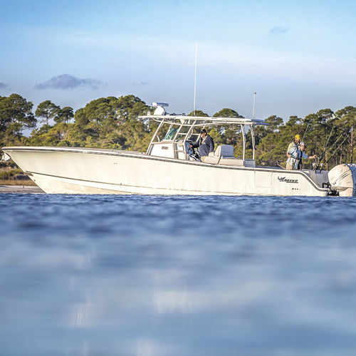 Barca open fuoribordo - 414 CC - Mako Marine - quadrimotore / con console centrale / da immersione